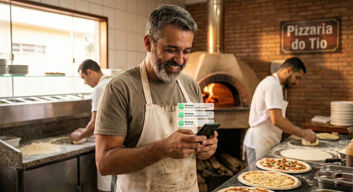 Comparação antes e depois do PedeNoZap